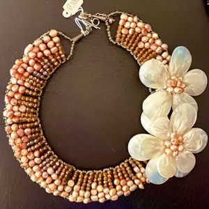 Necklace Beaded With Fresh Water Pearls